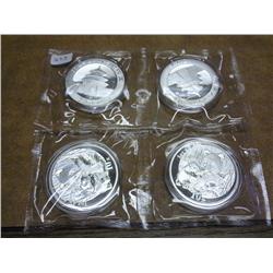 4-2005 CHINA 10 YUAN SILVER PANDA COINS (UNC)