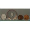 Image 1 : 4 PC LINCOLN SET COMM PLATE 2 LARGE PENNIES WHITE CAMEO