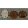 Image 2 : 4 PC LINCOLN SET COMM PLATE 2 LARGE PENNIES WHITE CAMEO