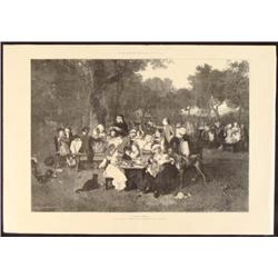 Holiday Antique Print Illustrated London News 1881