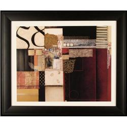 Foreign Travel Souvenir Abstract Collage Art Print Frmd