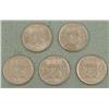Image 1 : 5 Different UNC Netherlands 25 Cent Coins 1964