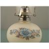 Image 3 : Porcelain Oil Lamp Floral Pattern Lantern w/ Glass Shad