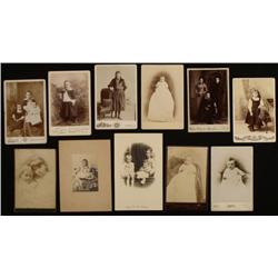 11 Turn of Century Childrens Cabinet Card Photos