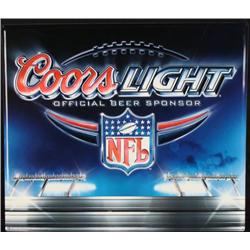 Coors Light NFL Logo Metal Tin Football Beer Bar Sign