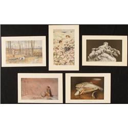 5 Book Prints 1903-07 Early 20th Century Art
