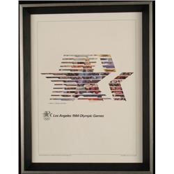 Olympic Games Framed Poster Print LA 1984 Rauschenberg