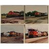 Image 1 : 4 Vintage BNSF Railroad Train Color PHOTOGRAPHS Engines