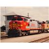 Image 2 : 4 Vintage BNSF Railroad Train Color PHOTOGRAPHS Engines