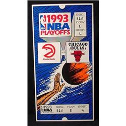 1993 HUGE Bulls NBA Playoff Oversize Ticket Ad Display