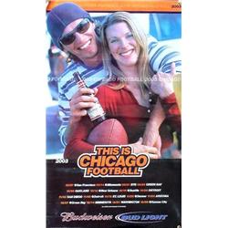 Chicago Bears 2003 Football Schedule Bud Banner 3 x 6