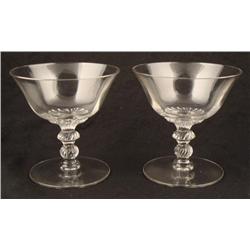 2 Vintage Elegant Crystal Sherbet Glasses