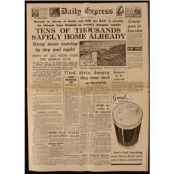 France BEF Dunkirk WWII Daily Express UK Newspaper