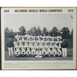 1969 Baltimore Orioles World Champions Baseball Photo