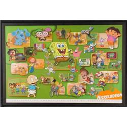NICKELODEON 25th ANNIVERSARY Print Framed 45 Characters
