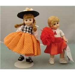 2 Madame Alexander Dolls Jumping Joan Cheerleader