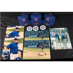 Lot (3) CUBS Hat Pin 11X15 Photos of Woods Sosa Grace