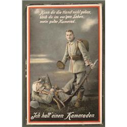 ORIGINAL WWI GERMAN POSTCARD OF A WOUNDED SOLDIER