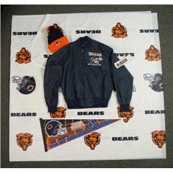 Chicago Bears NFL Lot Tablecloth Winter Hat Jacket