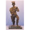 Image 1 : MAN WITH GUITAR  MAGNIFICENT BRONZE SCULPTURE AFTER JACQUES LIPCHITZ