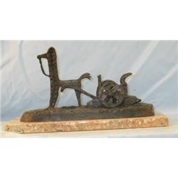 WHEELBARROW MAGNIFICENT BRONZE SCULPTURE AFTER GEORGES BRAQUE