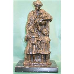 FAMILY MAGNIFICENT BRONZE SCULPTURE AFTER BESSIE POTTER VONNOH