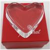 Image 1 : Baccarat Crystal Valentine's Heart Glass Paperweight