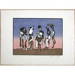 JOSE LUIS CUEVAS  WOOD ENGRAVING SOBRE LA VIDA V ETCHING