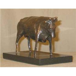 BULL MAGNIFICENT BRONZE SCULPTURE AFTER ELIE NADELMAN