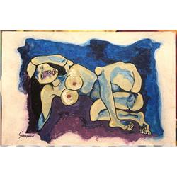 WOMAN AFTER OSVALDO GUAYASAMIN DRAWING