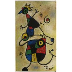 COMPOSITION V AFTER JOAN MIRO DRAWING