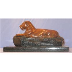 TIGER MAGNIFICENT BRONZE SCULPTURE AFTER ANTOINE LOUIS BARYE