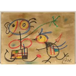 COMPOSITION VI AFTER JOAN MIRO DRAWING