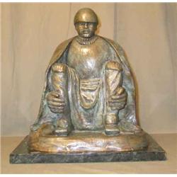 SITZENDER STEPPENHIRT MAGNIFICENT BRONZE SCULPTURE AFTER ERNST BARLACH