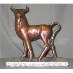 BULL MAGNIFICENT BRONZE SCULPTURE AFTER DIEGO GIACOMETTI