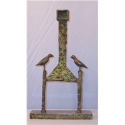 BIRDS MAGNIFICENT BRONZE SCULPTURE AFTER DIEGO GIACOMETTI