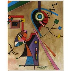 COMPOSITION II AFTER WASSILY KANDISKY OIL ON PAPER