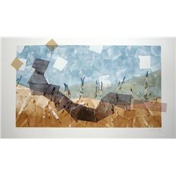 VICTOR GUADALAJARA  AGUATINTA DESERT  ETCHING DRY INK