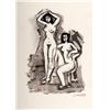 Image 1 : RAUL ANGUIANO DOUBLE NUDE METAL ENGRAVING ETCHING