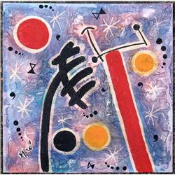 COMPOSITION III AFTER JOAN MIRO DRAWING