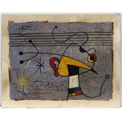 COMPOSITION IV AFTER JOAN MIRO DRAWING