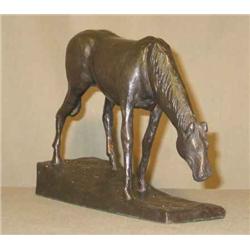THE HORSE MAGNIFICENT BRONZE SCULPTURE AFTER EDGAR DEGAS