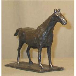 HORSE MAGNIFICENT BRONZE SCULPTURE AFTER EDGAR DEGAS