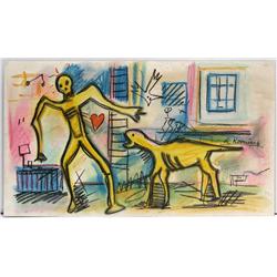 COMPOSITION  AFTER WILLEM DE KOONING DRAWING