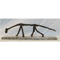 WALKING CAT   MAGNIFICENT BRONZE SCULPTURE AFTER DIEGO GIACOMETTI