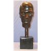 Image 1 : MAN HEAD  MAGNIFICENT BRONZE SCULPTURE AFTER DIEGO GIACOMETTI