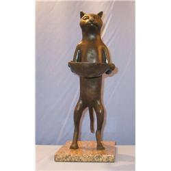 CAT   MAGNIFICENT BRONZE SCULPTURE AFTER DIEGO GIACOMETTI