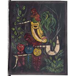 COMPOSITION I AFTER WILFREDO LAM DRAWING