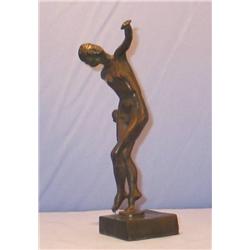 WOMAN MAGNIFICENT BRONZE SCULPTURE AFTER LUCIEN CHARLES ALLIOT