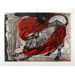 LUIS MIGUEL VALDES HOMAGE TO DOMINGUIN III ETCHING